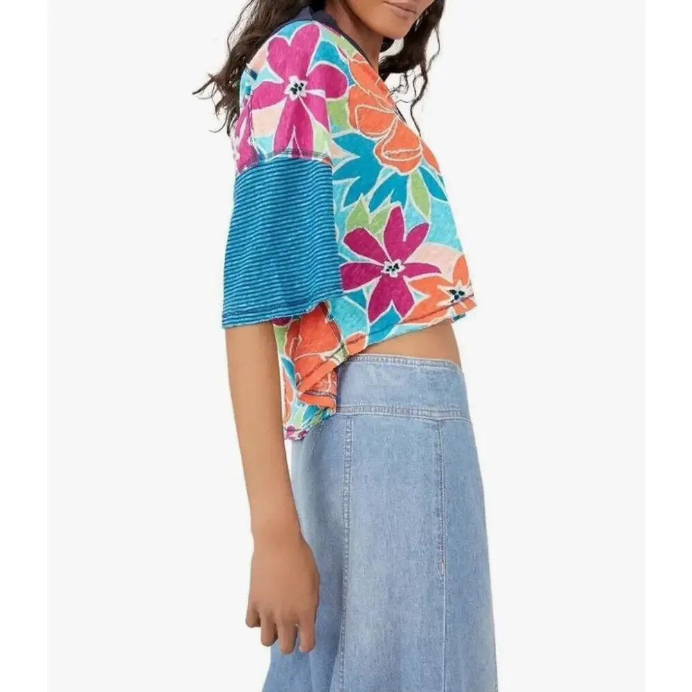 New Free People On A Boat Polo in Coastal Combo Size S - Picture 3 of 11